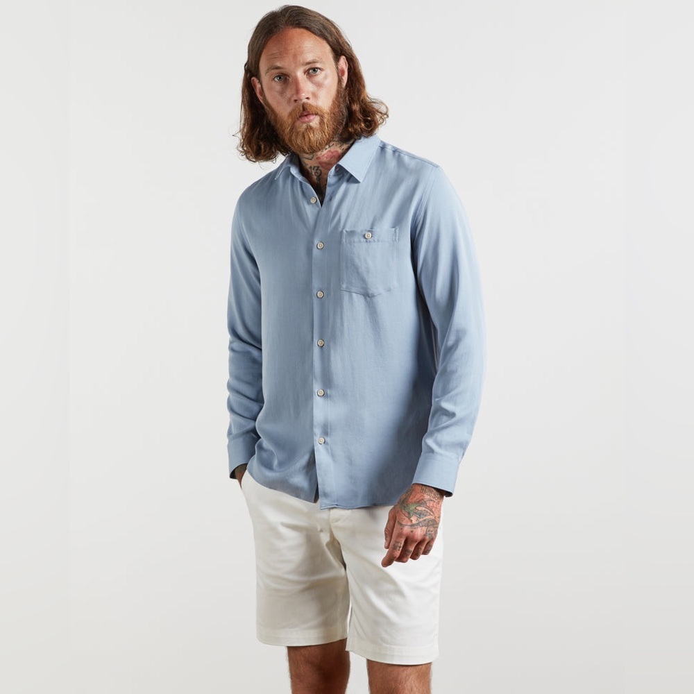 TED BAKER Loharv 100% Lyocell Button Up Shirt